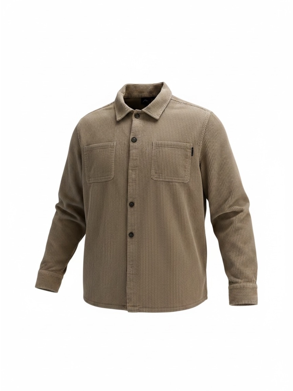 Rusty Men's Corduroy Shirt Jacket in Light Brown